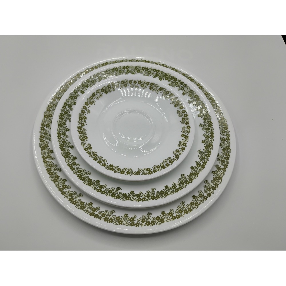 Corelle Plate Set Unisex OS Green Good Crazy Daisy 5pc Spring Blossom Vintage